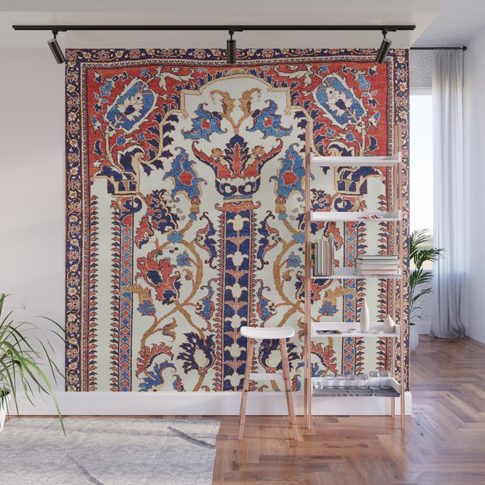 Mihrab  Antique Persian Rug Print Wall Mural Gallery Image 1