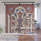 Mihrab  Antique Persian Rug Print Wall Mural Gallery Image 1