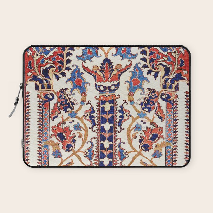 Mihrab  Antique Persian Rug Print Laptop Sleeve Gallery Image 1