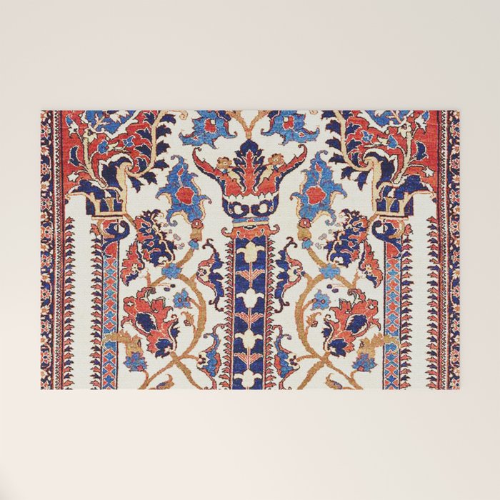 Mihrab  Antique Persian Rug Print Welcome Mat Gallery Image 1