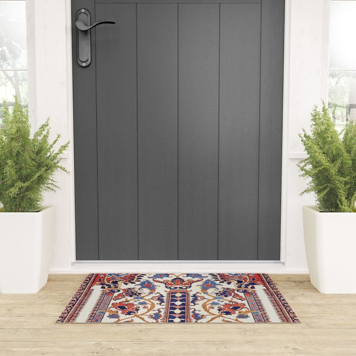 Mihrab  Antique Persian Rug Print Welcome Mat Gallery Image 3
