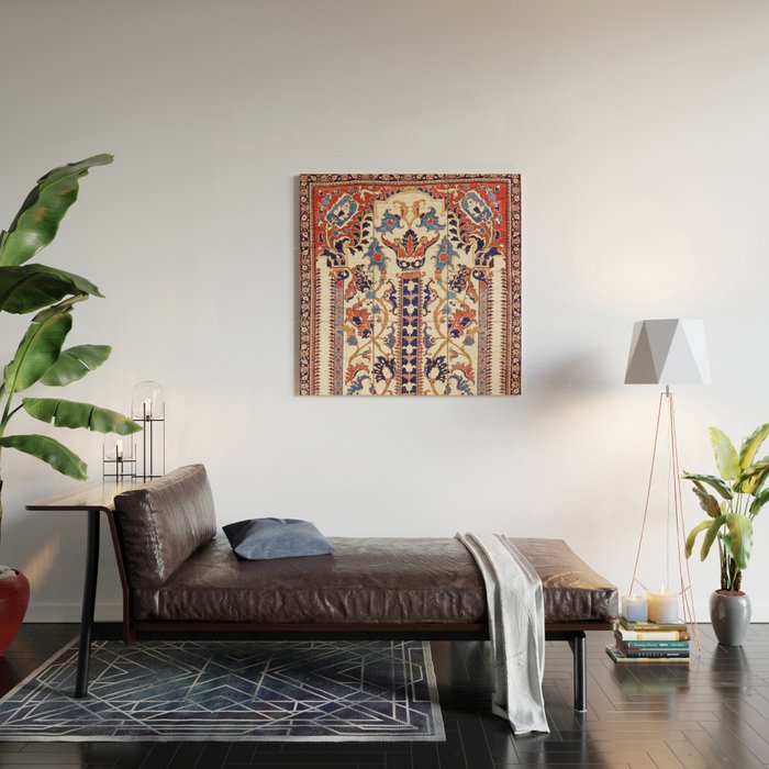 Mihrab  Antique Persian Rug Print Wood Wall Art Gallery Image 2