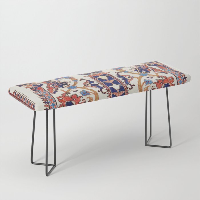 Mihrab  Antique Persian Rug Print Bench Gallery Image 1