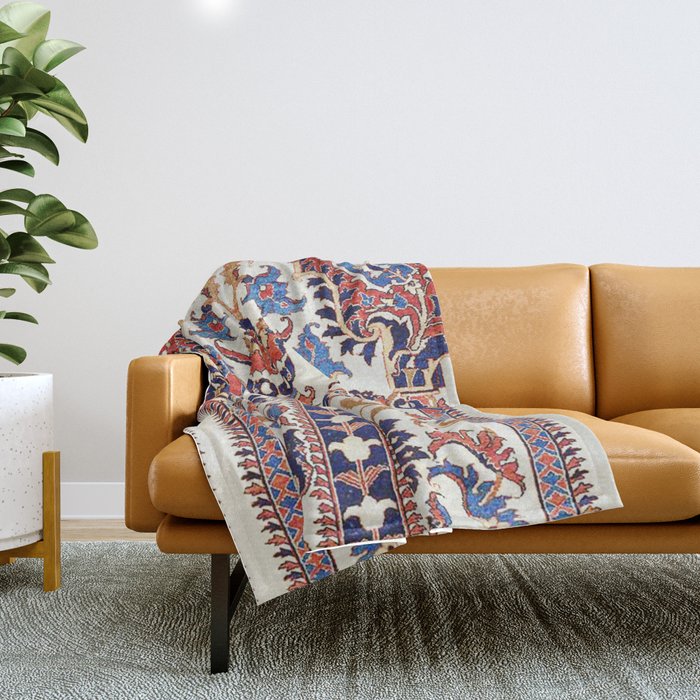 Mihrab  Antique Persian Rug Print Throw Blanket Gallery Image 1