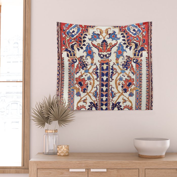 Mihrab  Antique Persian Rug Print Wall Tapestry Gallery Image 2