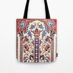Mihrab  Antique Persian Rug Print Tote Bag Gallery Image 1