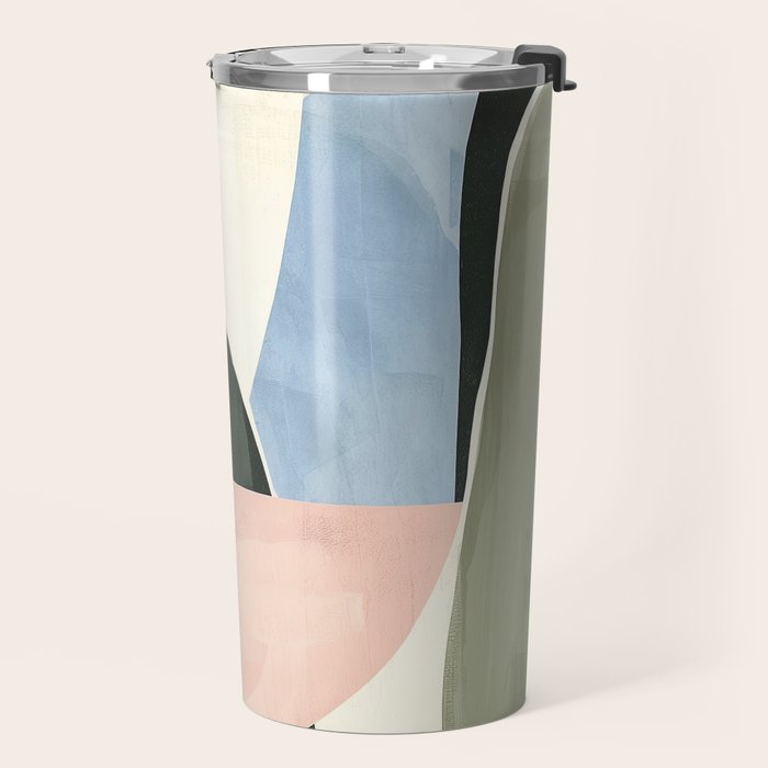 Soft Modern Abstract Shapes I Travel Mug Gallery Image 2