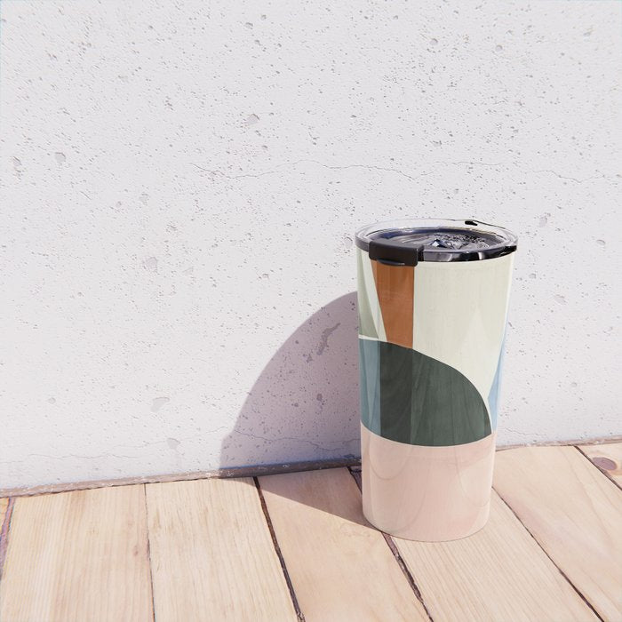 Soft Modern Abstract Shapes I Travel Mug Gallery Image 4