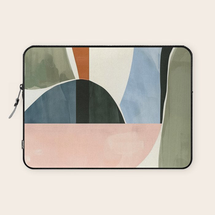 Soft Modern Abstract Shapes I Laptop Sleeve Gallery Image 1