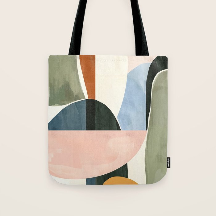 Soft Modern Abstract Shapes I Tote Bag Gallery Image 1
