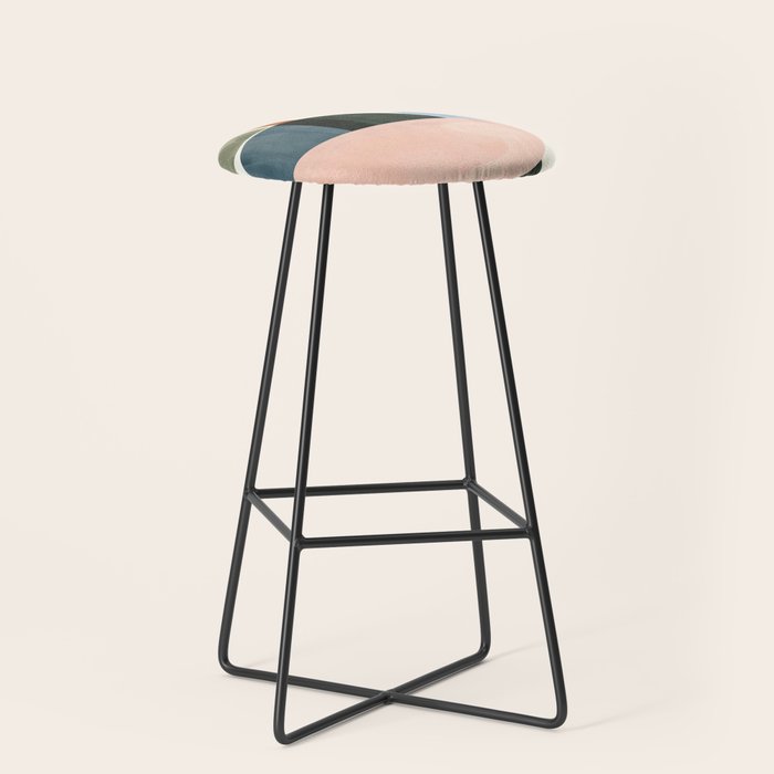 Soft Modern Abstract Shapes I Stool Gallery Image 1