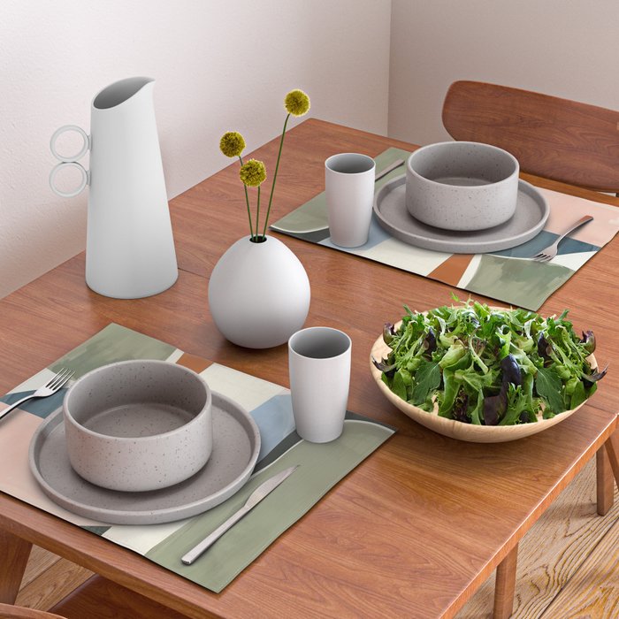 Soft Modern Abstract Shapes I Placemat Gallery Image 2