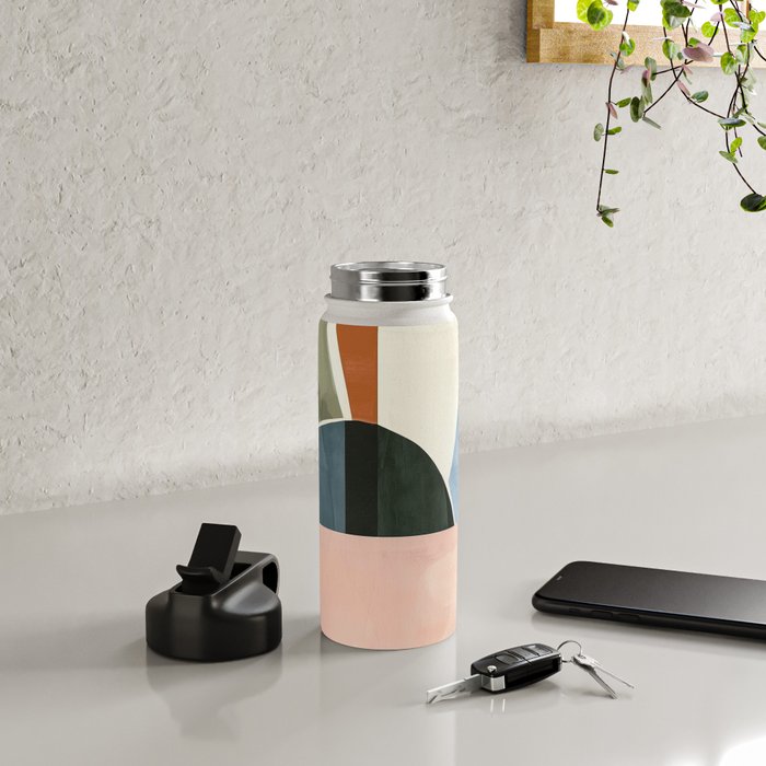 Soft Modern Abstract Shapes I Water Bottle Gallery Image 4