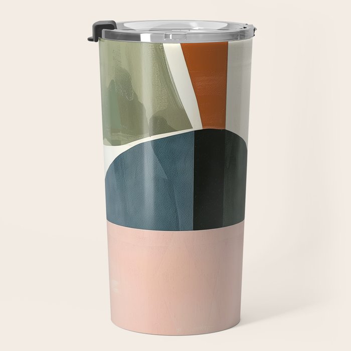 Soft Modern Abstract Shapes I Travel Mug Gallery Image 3