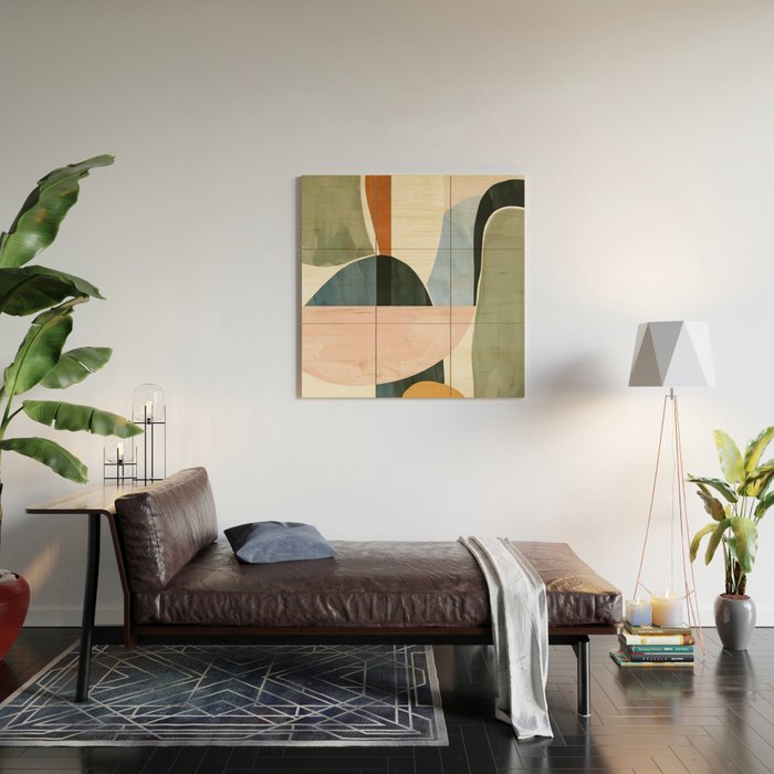 Soft Modern Abstract Shapes I Wood Wall Art Gallery Image 2