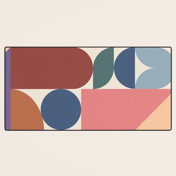 Geometric Balance Multicolor Desk Mat Gallery Image 3