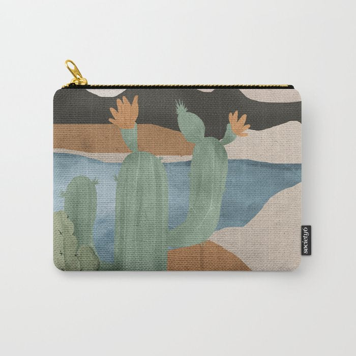 Cactus Landscape 2 Carry All Pouch Gallery Image 1