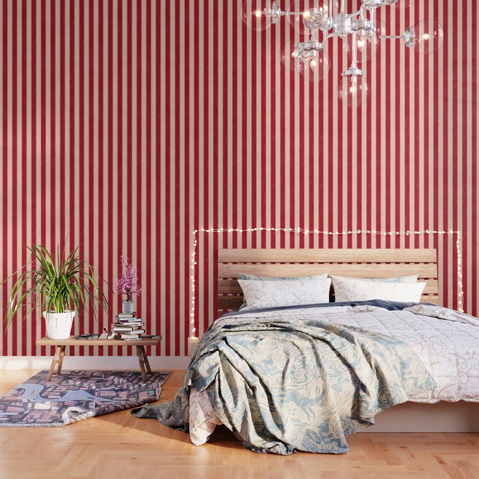 STRIPES 001 L - Tomato Wallpaper Gallery Image 1