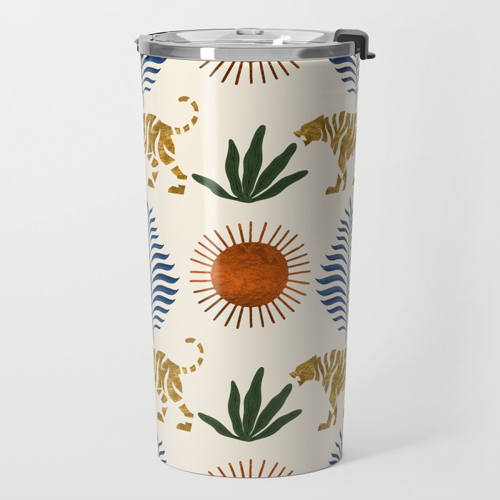 Jungle Tiger Print Travel Mug Gallery Image 2