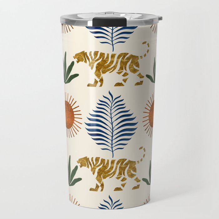 Jungle Tiger Print Travel Mug Gallery Image 1