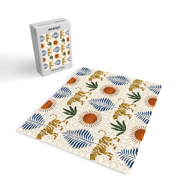 Jungle Tiger Print Jigsaw Puzzle Gallery Image 2