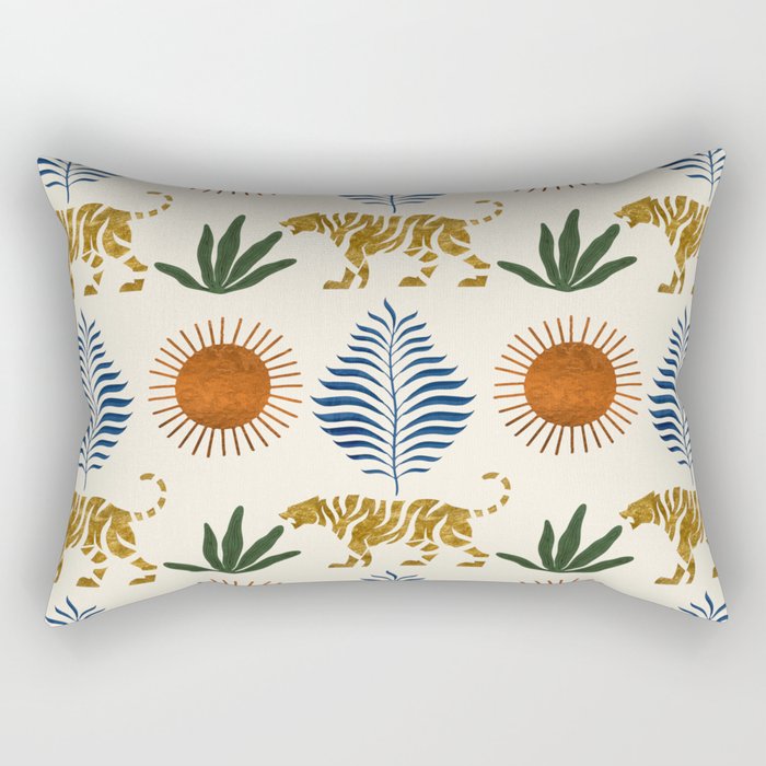 Jungle Tiger Print Rectangular Pillow Gallery Image 2