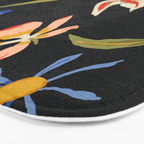  seamless floral pattern with flowers on a dark background Bath Mat Gallery Image 3