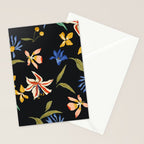  seamless floral pattern with flowers on a dark background Stationery Card Gallery Image 2