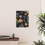  seamless floral pattern with flowers on a dark background Poster Gallery Image 2