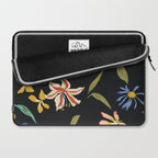  seamless floral pattern with flowers on a dark background Laptop Sleeve Gallery Image 2