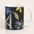  seamless floral pattern with flowers on a dark background Coffee Mug Gallery Image 1