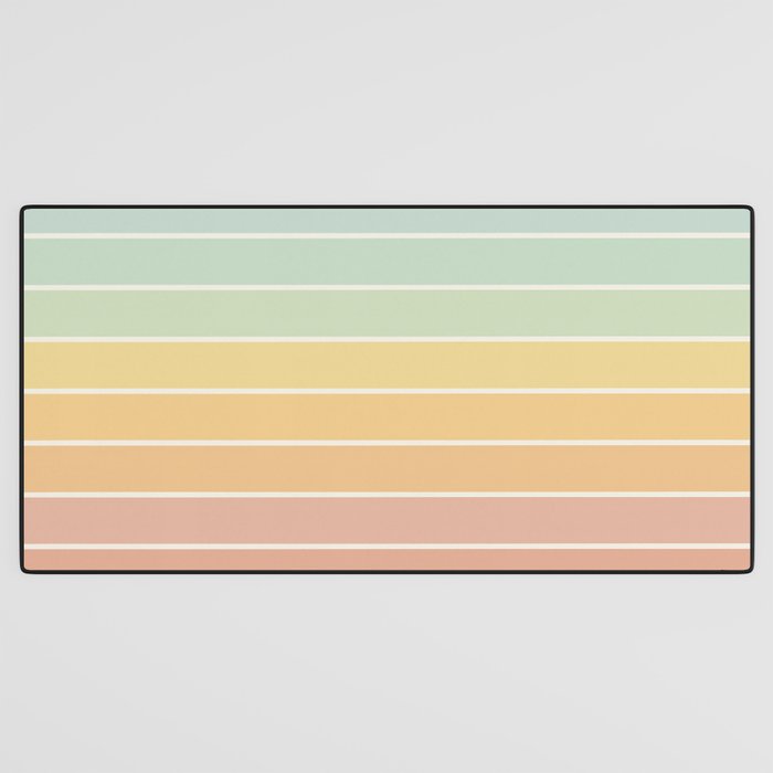 Gradient Arch XIV Pastel Mid Century Modern Rainbow Desk Mat Gallery Image 3