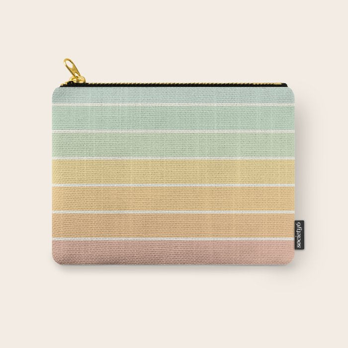 Gradient Arch XIV Pastel Mid Century Modern Rainbow Carry All Pouch Gallery Image 1