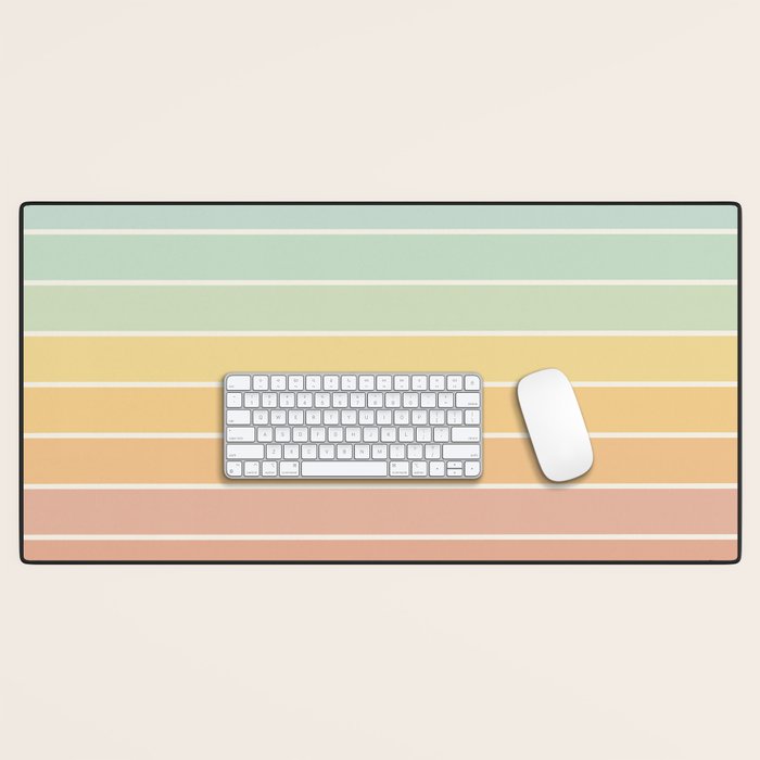 Gradient Arch XIV Pastel Mid Century Modern Rainbow Desk Mat Gallery Image 1