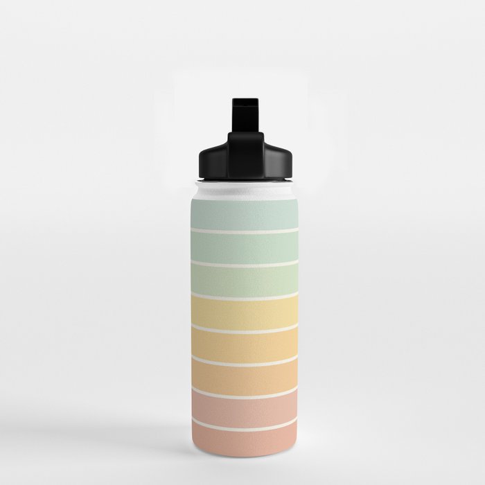 Gradient Arch XIV Pastel Mid Century Modern Rainbow Water Bottle Gallery Image 2