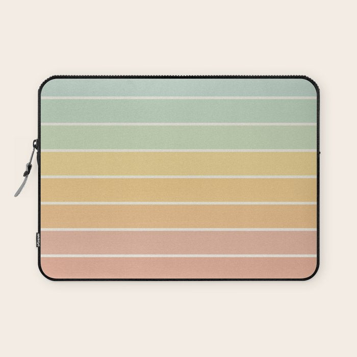 Gradient Arch XIV Pastel Mid Century Modern Rainbow Laptop Sleeve Gallery Image 1
