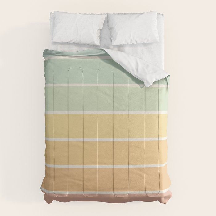Gradient Arch XIV Pastel Mid Century Modern Rainbow Comforter Gallery Image 6