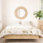 Metallic Gold Terrazzo Sparkle Duvet Cover Gallery Image 3