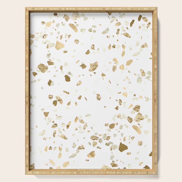Metallic Gold Terrazzo Sparkle Serving Tray Gallery Image 1