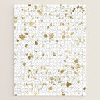 Metallic Gold Terrazzo Sparkle Jigsaw Puzzle Gallery Image 1