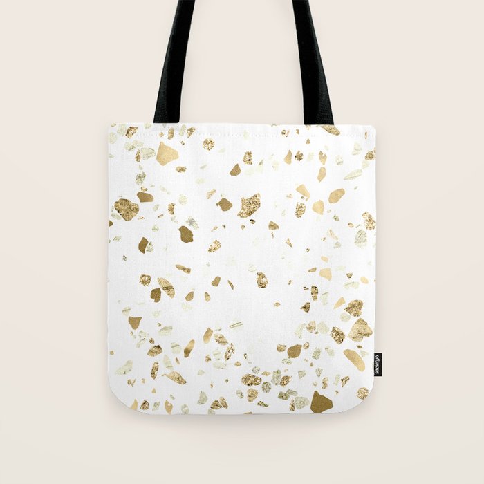 Metallic Gold Terrazzo Sparkle Tote Bag Gallery Image 1