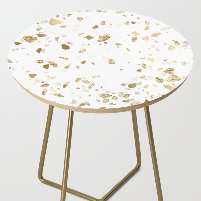 Metallic Gold Terrazzo Sparkle Side Table Gallery Image 2