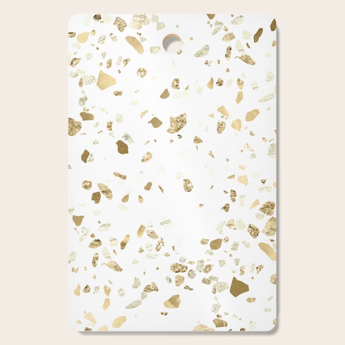 Metallic Gold Terrazzo Sparkle Cutting Board Gallery Image 1