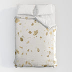 Metallic Gold Terrazzo Sparkle Duvet Cover Gallery Image 6