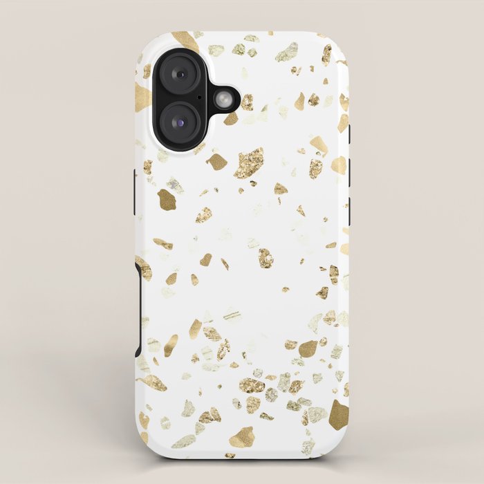 Metallic Gold Terrazzo Sparkle iPhone Case Gallery Image 1
