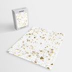 Metallic Gold Terrazzo Sparkle Jigsaw Puzzle Gallery Image 2