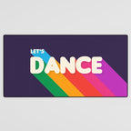 RAINBOW DANCE TYPOGRAPHY- let's dance Desk Mat Gallery Image 3