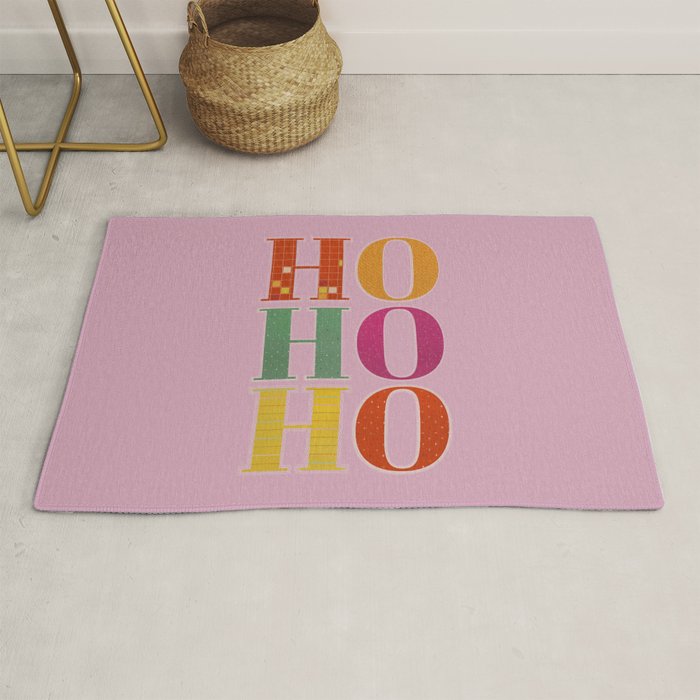 HO HO HO Festive Letters Rug Gallery Image 1