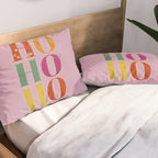 HO HO HO Festive Letters Pillow Sham Gallery Image 2