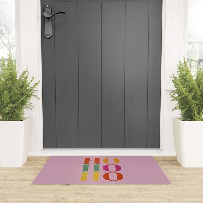 HO HO HO Festive Letters Welcome Mat Gallery Image 3